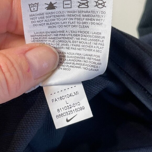 Nike Womens Zone Sculted Athletic Tank Top Navy Blue L Dri-FIT Workout Gym - Picture 7 of 9